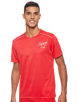 Nike Men Dri-Fit Miler Graphic Running Top - University Red/White/Reflective Silver, X-Large