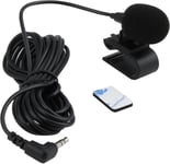 Micro Jack Externe Portable Stéréo Avec Prise Jack 3,5Mm, Câble 3M Mini Coude Microphone Cravate Autoradio Avec Autocollant Eva Et Clip Pour Recording Interview/Video Conference/Vo[YIN145197]