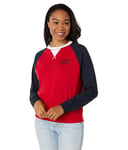 Tommy Hilfiger Women's Crewneck Sweatshirt, Scarlet/Sky Captain, Medium