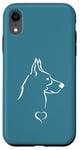 Coque pour iPhone XR Chien berger allemand en forme de cœur