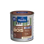 RIPOLIN - Peinture pour Bois Intérieur/Extérieur - Sans Sous-couche Ultra-couvrant - Résiste aux Intempéries, UV et Chocs - Protège et Magnifie - Lessivable - Satin - 0,5L - Teck