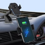 Wireless Fast Car Charger Mount Gravity Phone Holder 2in1 For Samsung iPhone 14