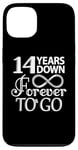 iPhone 13 14 Years Down Forever To Go - 14th Wedding Anniversary Day Case