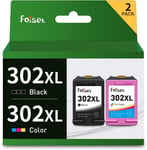 Foiset Remanufactured Cartouches d'encre Remplacement pour HP302 302XL pour Deskjet 3630 2130 3630 3634 Envy 4520 4521 4524 4527 Officejet 3831 3830 3833 3835 4650 5232 5220 5230­