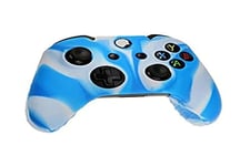 G-MOTIONS Housse Manette Xbox One - Protection en Silicon pour Votre Manette Xbox, éviter de salire Votre Manette et apporte Une Protection supplémentaire en Cas de Choc (Blanc Bleu)