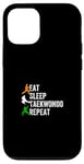 Coque pour iPhone 13 Pro Eat Sleep Taekwondo Repeat - Arts martiaux de taekwondo