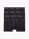 Calvin Klein Mens Cotton 3 Pack Trunks - Black - Size X-Large