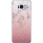 Samsung Galaxy S8+ Läpinäkyvä Puhelinkotelo Glitter och marmor