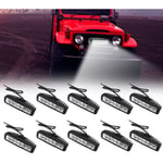 Vingo - 10x 18W 1620LM Lampe de travail 6 led barre de phares antibrouillard pour camion voiture tout-terrain moto - Noir