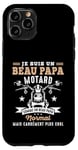 Coque pour iPhone 11 Pro Motard Beau Papa Moto Humour idée Cadeau Motorcycle Retraite