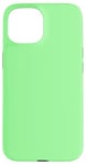 Coque pour iPhone 15 Couleur vert menthe simple