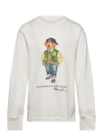 Ralph Lauren Kids Polo Bear Cotton Long-Sleeve Tee Vit