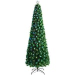 WeRChristmas Sapin de Noël en Fibre Optique avec étoiles LED Chaudes, Multicolore, 1,8 m