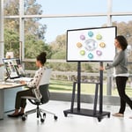 Mobile TV Cart Floor Stand Mount Height Adjustable Large Trolley for 32- 80" TV