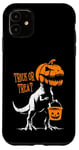 Coque pour iPhone 11 Trick or Treat T-Rex Creepy Jack O' Lantern pour Halloween