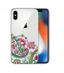 Coque Iphone XS fleur paisley mandala doodling transparente