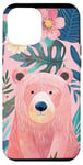 Coque pour iPhone 12 Pro Max Rose moderne Tropical Mama Bear Mama Bear Mignon Fleur Design pour