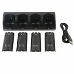 4in1 Charger Dock Station + 2800mAh Batteries For Nintendo Wii Remote Controller