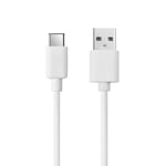 Charging Cable USB Type C For Samsung Galaxy A20/A20E (1 Meter, White)