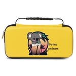 Etui pochette Switch lite jaune koala bubble et hawai personnalisee