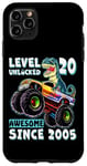 iPhone 11 Pro Max Level 20 Unlocked T Rex Monster Truck Dinosaur 20th Birthday Case