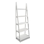 Versa Bibliothèque de Style Industriel, Dimensions (H x L x L) 180 x 39 x 64 cm, Blanc