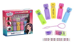 FASHION MAQUILLAGE - 5 Sticks Pour Coloration Temporaire des Cheveux À La Craie et Accessoires - Colormèche - 258034 - Jeu pour Enfant - Beauté - Testé en Laboratoire - À Partir de 5 ans