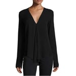 Women'S Shirt Fashion Women Blouses Elegant Top Women'S Blouse Shirts Plus Size Chic Female Tunic Ladies Long Sleeve White Clothing-Black_Chiffon_Blouse_Xxxl