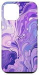 iPhone 12 mini Swirl Purple Color Illustration Pattern Abstract Art Case