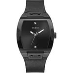 Montre Homme GUESS PHOENIX GW0386G1 Silicone Cuir Noir GENUINE DIAMOND