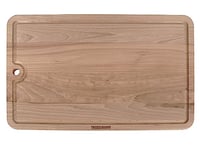 Fackelmann Planche à découper rectangulaire avec trou de suspension, planche à découper pour aliments, bois de hêtre certifié FSC, 40 x 26 cm, couleur marron clair, 1 unité