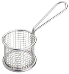 MasterClass Professional Mini Round Chip Serving Basket, 8.5 cm (3.25"), Silver