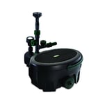 Blagdon Inpond 6-in-1 9000 Easy Care Clean Pond Solution, 49.5w Pond Pump & Filter with UV Clarifier for Algae Control and Clear Water, LED Light, 4 Fountain Heads, for Ponds Up to 9,000L, Green