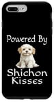 Coque pour iPhone 7 Plus/8 Plus Funny Powered by Shichon Kisses Puppy Dog Lover Mom Dad