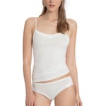 Calida Cate Satin Spagetti Top Vit bomull XX-Small Dam