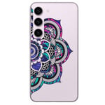 Coque Galaxy S23 Mandala fluo rose violet