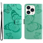 Trolsk Imprint Big Butterfly Wallet (iPhone 14 Pro) - Harmaa