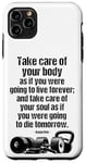 iPhone 11 Pro Max Motivational Gym Quote Care For Body & Soul Fitness Training Case