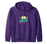 Invader Zim GIR Neon Tacos Logo Zip Hoodie