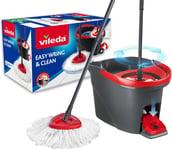 Easy  Wring  and  Clean  Microfibre  Mop  and  Bucket  with  Power  Spin  Wringe