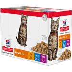 Adult Chicken Ocean Fish Beef Pouch - Wet Cat Food 48 x 85 g - Katt - Kattemat - Våtfôr - Hills Science Plan