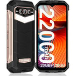 DOOGEE S100 Pro Telephone Portable Incassable 2024, 22000mAh/33W, 20GB RAM+256GB ROM, Helio G99 108MP Caméra, 6.58" FHD+ 120hz, Dual 4G Android 12 Smartphone Incassable, NFC/OTG/GPS