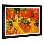 Big Box Art Framed Print of Vincent Van Gogh The Night Cafe Design | Wall Art Picture | Home Decor for Kitchen, Living Room, Bedroom, Hallway, Black, A2 / 24.5x18 Inch / 62x45cm