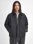 Barbour Transport Quilted Wax Jacket, Black