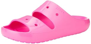 Crocs Sandales classiques unisexes, Neon Hl Pink Crush, 38/39 EU