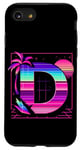 Coque pour iPhone SE (2020) / 7 / 8 Lettre initiale D dans le style artistique Vaporwave