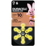 Duracell size 10 Hearing Aids batteries (pack of 6) +50% Extra Life, Easy Installation, 100% recyclable packaging, guaranteed 4 years in storage