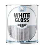 151 Wood Metal Brick Plastic Interior Exterior Non-Drip Gloss Paint 300ml WHITE