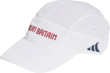 adidas Team GB Running Cap White Reflective Run Adjustable Hat Mens Womens