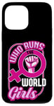 Coque pour iPhone 13 Pro Max Qui dirige la World Girls Gender Equality Feminist Pride